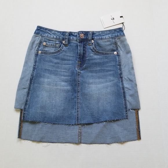 7 For All Mankind | Bottoms | 7 For All Mankind Girls Hilo Denim Skirt ...